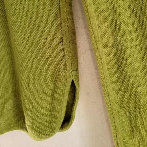 Max Mara Chartreuse Green Lightweight Wool Sweater Top Long Sleeve Size Small - Picture 10 of 14